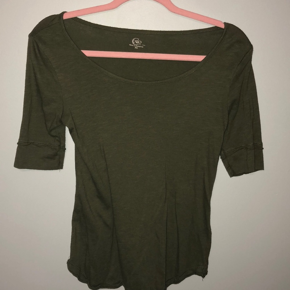 soft green scoop neck top